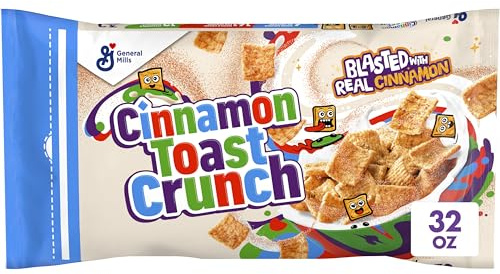 Cinnamon Toast Crunch Breakfast Cereal, Crispy Cinnamon Cereal, Value Bag, 32 oz