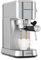 KLARSTEIN Futura - Cafetera Automática Con Tamizador de Café, 1450 W, 20 Bares, Calidad Barista, Thermo-Block, Doble Salida, Espumadera de Leche, Plateado
