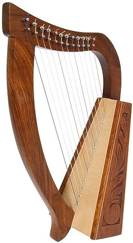 Uzman - Keltische Harfe 12 Saiten - inkl. Stimmschlüssel, Ersatzsaiten - Baby-Harfe Optimal für Einsteiger - Anfängerharfe für Kinder - Hand Made