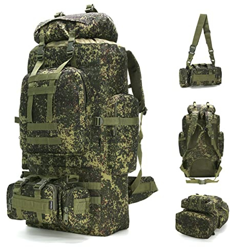 King'sGuard 100L Camping Hiking Backpack Molle Rucksack Military Camping Backpacking Daypack
