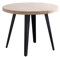 PEGANE Table à Manger Ronde Extensible en Bois Coloris chêne Nordique Pieds Noir - diamètre 100-180 x Hauteur 76 cm