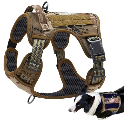 Quorvex Arnés Chaleco para Perros | Chaleco Anti Tirones para Adiestramiento - Correa Ajustable Mediano Grande Exterior Rescate Caza Búsqueda Correr Paseo Diario