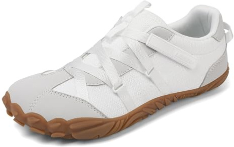 UBFEN Womens Barefoot Shoes Sneakers with Lightweight Minimalist Zero Drop for Walking Hiking Running Comfortable Casual Fashion Tennis Shoes White 8