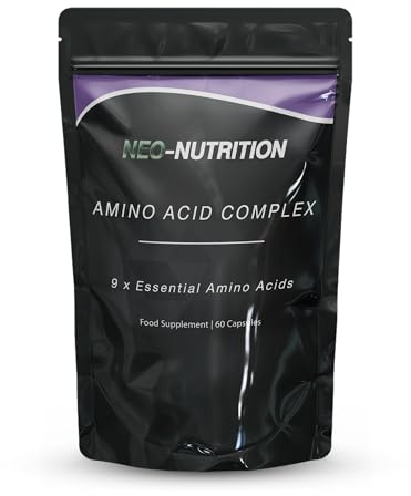 Amino Acids Complex 60 Vegan Capsules – All 9 EAA Amino Acids with BCAA's to Build and Repair Muscle Recovery no fillers or Binders