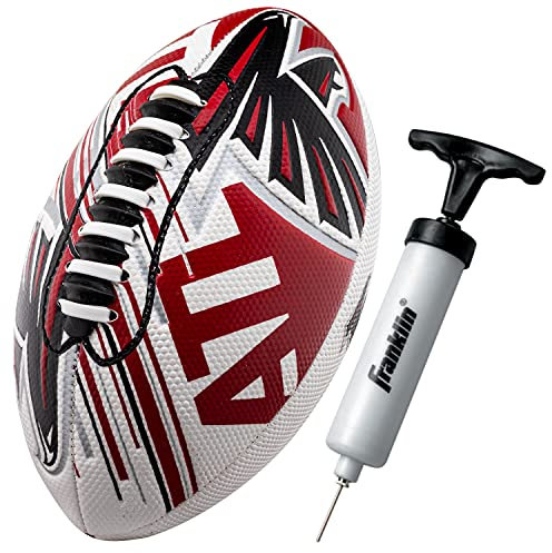 Franklin Sports NFL Atlanta Falcons Football - Youth Mini Football - 8.5 Junior Size Ball - SPACELACE Easy Grip Texture- Perfect for Kids