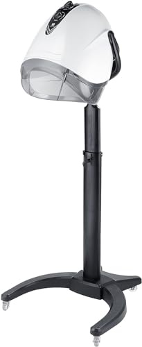 Elitzia Secador con capucha Peluquería Cuidado del cabello con capucha Seco para cabello ET194 (Soporte de cinco patas, Negro)