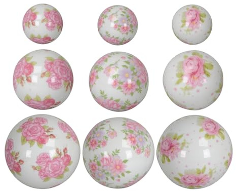 netproshop Rosor och blommor simkulor, flytande dekorativa kulor, porslin, diameter 4–7 cm, färg: sweet, urval: 6 cm