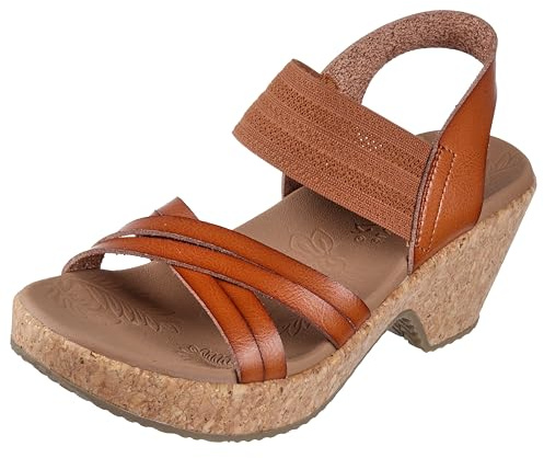 Skechers Women's BRYSTOL - NIGHT SKIES heel sandal, Luggage 6.5 M