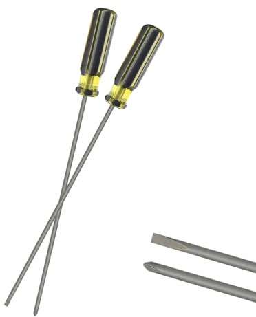 2 Pièces Jeu de Tournevis Long,tournevis cruciforme et tournevis plat,Tournevis Magnetique Longue Portée 300mm