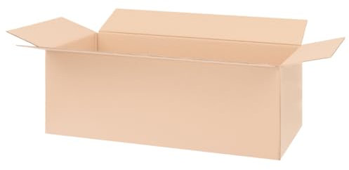 verpacking Faltkartons 800 x 400 x 250 mm Braun (Außenmaß 805 x 405 x 260 mm) KK 190 1-wellig Versandkarton für mittelgroße Waren DHL Paket DPD GLS Hermes Kartons (5 Stück)
