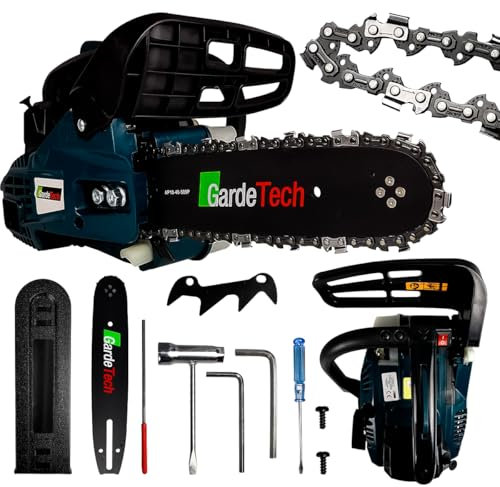 GardeTech Benzin Kettensäge 1,22PS Hubraum 25cm³ Motorsäge 8000 U/min handliche leichte Kettensäge