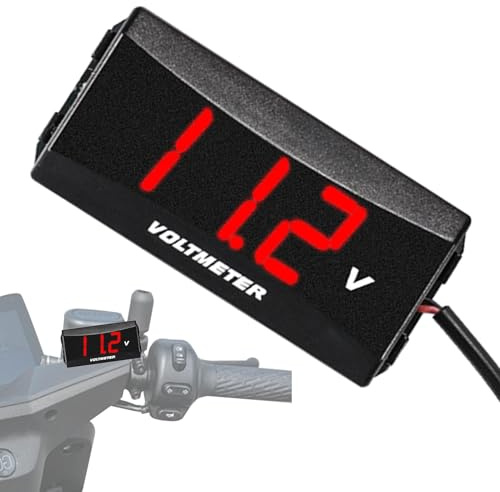Misuratore di tensione per auto - Misuratore di tensione della batteria, misuratore di tensione digitale | Voltmetro di schermo a LED resistente all'acqua, tester della batteria 'automobile