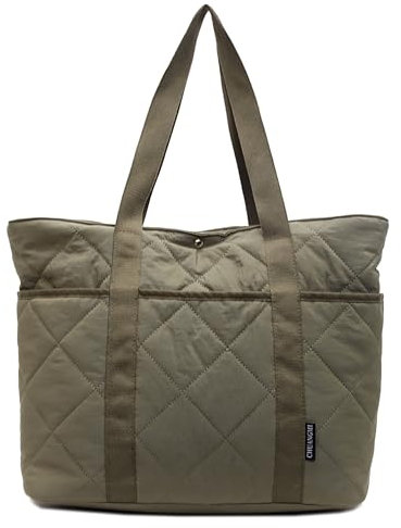 Makukke Puffer Tote Bag Aesthetic Gesteppte Tasche Damen Umhängetasche mit Mehreren Fächern Shopper Stepptasche Tasche Schultertaschen für Arbeit Büro Reisen Einkaufen Schule