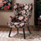 HomeMiYN Sessel Ohrensessel mit Kissen und Fußhocker Wohnzimmer Einzelsofa Retro Englische Blumen