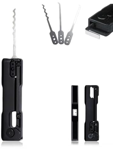HIDRUO Lock Picking Set, Faltbare Lock Picking Tool Set, Lock Picking Fidget Set, Compact and Portable Rake Pick Clock, Decompression Tool Pick Set (1 Set)