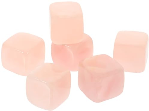 Didiseaon 6 piezas de piedras de whisky de cuarzo cubitos de hielo reutilizables para bebidas cubos decorativos para whisky cócteles y bebidas refrescantes