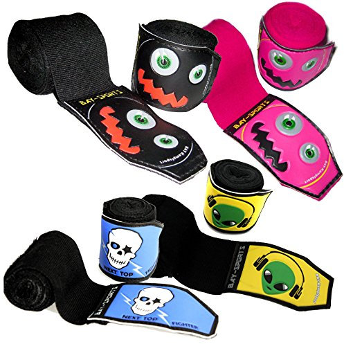 BAY® Boxbandagen, Kinder, 3D (Alien - 2,0 Meter - schwarz)