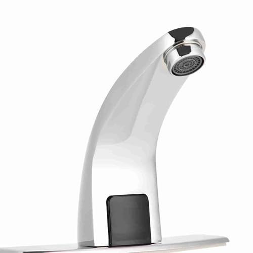 Automatic Touchless Bathroom Faucet Hands-Free Motion Sensor Vessel Sink Tap Single Handle Hot Cold Mixer Easy Installation No Battery Required