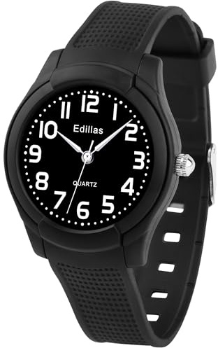 Edillas Kids Analog Watch for Girls Boys, Children Waterproof Learning Time Wristwatch Easy to Read Time Great Present for Kids Girls Boys
