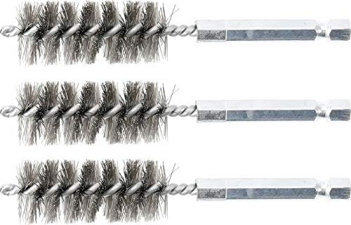 BGS 3078-18-S | Stahlbürste | 3-tlg. | 18 mm | Antrieb Außensechskant 6,3 mm (1/4) | Loch-Drahtbürsten | für BGS 3078