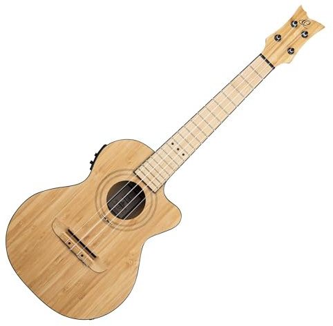 Ortega Guitars Tenor Ukulele Elektro-Akustisch – Bamboo Series – Inklusive Gigbag – Bambus, Natur (RUNAB-TE)