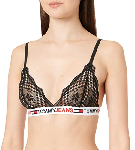 Tommy Hilfiger Unlined Triangle UW0UW03829 Reggiseni a Triangolo, Nero (Black), S Donna