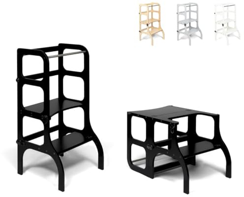 Ette Tete STEP'n'SIT® • Montessorihjälptorn - Bord • Konvertibelt 2-i-1