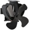Valo Ofenventilator (Kaminventilator für Ofenrohr, magnetisch, stromlos, geräuscharm, Maße: 18 x 15,2 x 18,3 cm (LxBxH), schwarz) VK000604