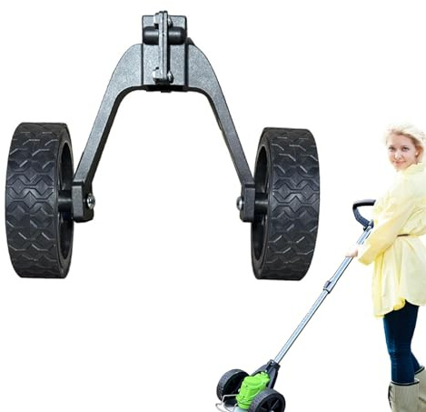 Roue de support pour débroussailleuse, roues auxiliaires pour débroussailleuse - Support auxiliaire flexible et amovible avec roues droites - Extensions de débroussailleuse stables et économes en