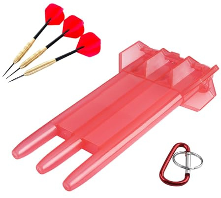 Acunny Boîte de rangement pour fléchettes - Étui pour fléchettes en acier et fléchettes souples - Avec pointe souple et boucle - Comprend des fléchettes à pointe souple et des accessoires