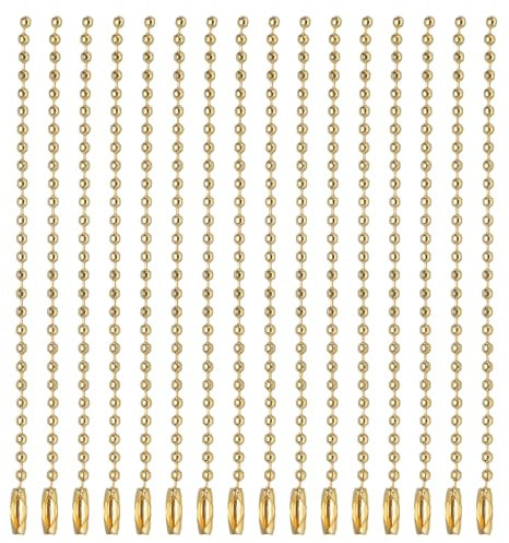 QUARKZMAN 60pz Catena a Sfere, Oro Etichetta del Cane Massa Lunga 3,94 Pollici per Creazione Etichette Cani Artigianato Fai da Te Decorazioni Sospese