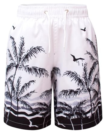 Hill & Sea Costume da Bagno per Ragazzi Pantaloncini da tavola ad Asciugatura Rapida Traspiranti e idrorepellenti Pantaloncini da Bagno con Fodera in Rete Tasche e Coulisse Regolabile HBS 164