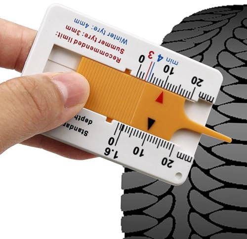 Calibro Profondità Pneumatici - Misuratore Digitale Profondità Battistrada, Strumento Misurazione Pneumatici Auto | Misuratore Portatile Con Display Preciso Per Controllare Usura Gomme, Calibro Manual