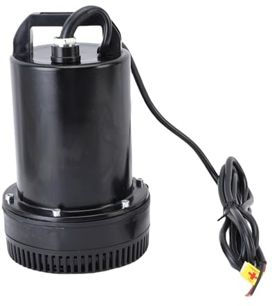 CHEOTIME 12V Deep Well Pump, Stainless Steel Submersible Water Pump with 30m Lift, 3/4in NPT and 1in Output, Solar Deep Well Submersible Pump with 7m Power Cable