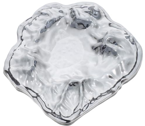 GALPADA Cenicero de Cristal Portátil Tipo Cuenco en Color Gris para Interiores y Exteriores Cenicero Decorativo Multiusos para Oficina Bar y Patio Diseño Creativo Resistente al Viento