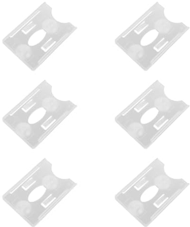 Operitacx Porta Badge Trasparente con Ventose 6 Pezzi per Interni Auto Supporto per Tessere Assicurative e Permessi per Parabrezza in Plastica