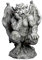 gartendekoparadies.de Gargoyle Statue mit Flügeln, Steinfigur, H. 60 cm, 52 kg, Grau, frostsicher aus Steinguss für Außenbereich
