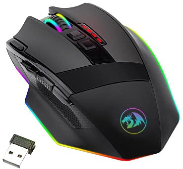 Redragon Mouse Sniper Pro RGB-Gaming-Maus 16 000 DPI | RED-M801P-RGB, Schwarz