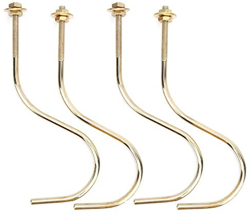 RiToEasysports 2 Set 4 Pcs Billard Table Bord Crochet Cuivre Snooker Table De Billard Cue Racks Cintre pour Tenir Pool Rack
