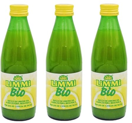 Limmi Lot 3x Pur jus de citron BIO - Bouteille 250ml