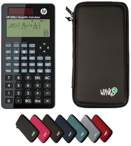 HP 300s+ con Custodia Protettiva WYNGS inclusa Nero - Calcolatrice Scientifica - Pacchetto Base