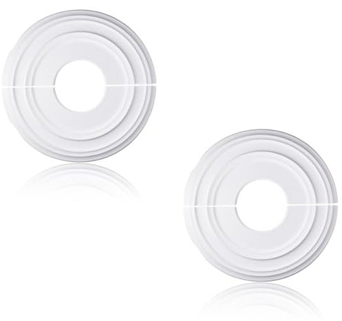 INCREWAY 2Pcs Split Lighting PU Plafond Médaillon Plaque de couverture de plafond Médaillon de ventilateur de plafond Maison pour luminaires Plafonnier Garniture, 12 pouces OD x 3,8 pouces ID