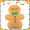 Plüsch Lebkuchenmann Weihnachtskissen, 20cm Weihnachts Lebkuchen Kissen Plushie, Lebkuchen Wurfkissen Weihnachts Deko, Niedliche Lebkuchenmann Plüschtier für Kinder Geschenke für Home Sofa Decor (B)