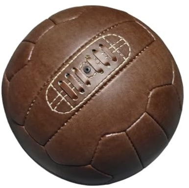 Shynza Vintage Soccer Ball, Size 5, Brown 1966 World Cup Replica, Retro Heritage Football