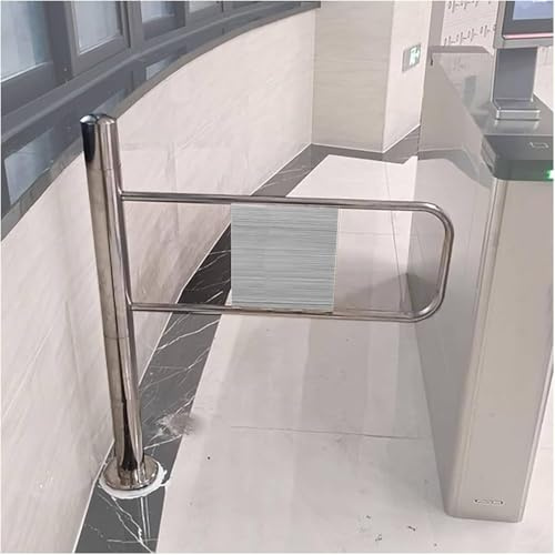 Puerta batiente automática con resorte, dispositivo de entrada de acero inoxidable para acceso peatonal en supermercados, fábricas, parques, fácil de instalar, solución de alto tráfico