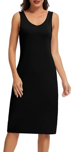 Lovasy Women's Full Slips Basic Ladies Full Slip for Under Dresses UK Tank Top Underskirt with Wide Straps