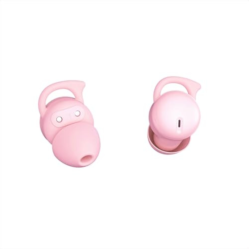 Piegricdiat Invisible Sleep Headphones,Sleep Earbuds for Side Sleepers,Small Comfortable Fit Noise Blocking Sleep Ear Buds,Bluetooth 5.3 Wireless Earbuds, in-Ear Ear Buds for Sleeping, Working - Pink