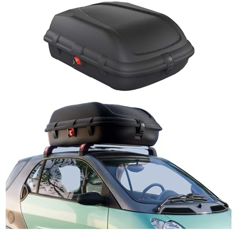 OMAC Coffre de Toit pour – Certifié TÜV – Système Avant Aluminium Verrouillable – 55 kg Charge Max – 270L