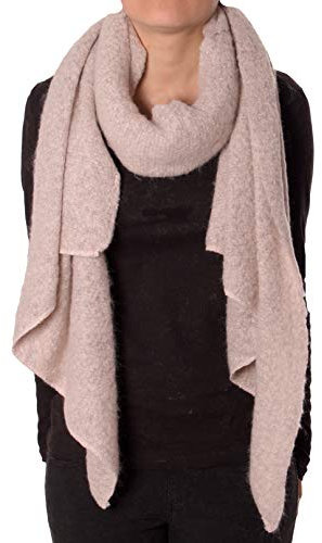 Eitex Damen offener kuscheliger Schal XXL Schal sanftes Material Viskose und Wolle Gemisch warm Stola (rosa)