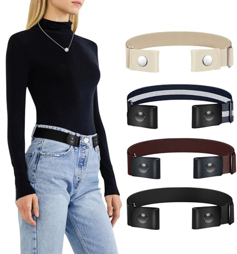 TOURZOO Belts for Women/Men Buckle Free Elastic Belt Invisible No Buckle Stretch Waist Belt For Jean Pants,Dresses,No Bulge